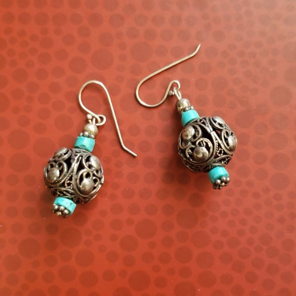 Dangling Sterling Silver Earrings